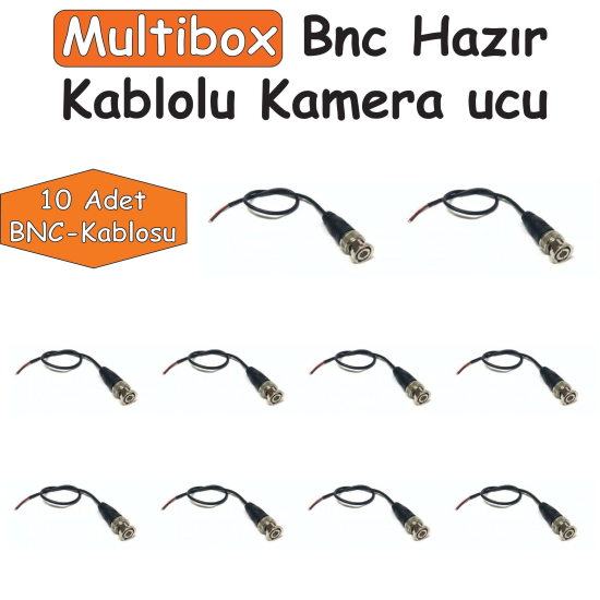 Multibox Bnc Kablolu Hazır Konnektör 10 Adet