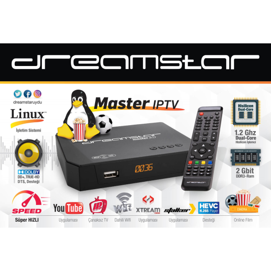 Dreamstar Master İptv HD Uydu Alıcısı